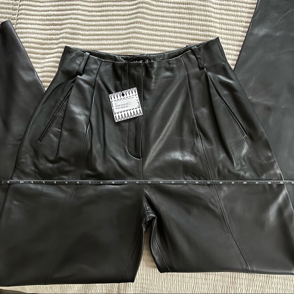 Veda Bess Black Leather Trousers - Picture 5 of 9